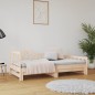 vidaXL Sofá cama extraíble madera maciza de pino 2x(90x190) cm