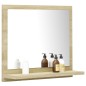 vidaXL Espejo de baño madera contrachapada color roble 40x10,5x37 cm vidaXL Espejo de baño madera contrachapada color roble 40x10,5x37 cm