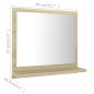vidaXL Espejo de baño madera contrachapada color roble 40x10,5x37 cm vidaXL Espejo de baño madera contrachapada color roble 40x10,5x37 cm