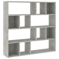 vidaXL Estantería/divisor de espacios gris hormigón 105x24x102 cm