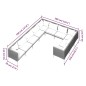 vidaXL Muebles de jardín 10 pzas y cojines ratán sintético gris oscuro