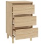 vidaXL Mesita de noche madera contrachapada roble sonoma 40x35x70 cm vidaXL Mesita de noche madera contrachapada roble sonoma 40x35x70 cm