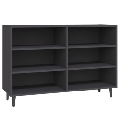 vidaXL Aparador de madera contrachapada gris 103,5x35x70 cm