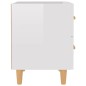 vidaXL Mesitas de noche 2 unidades blanco brillante 40x35x47,5 cm