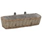 vidaXL Jardinera de balcón con forro PE 60 cm 2 unidades vidaXL Jardinera de balcón con forro PE 60 cm 2 unidades
