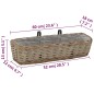 vidaXL Jardinera de balcón con forro PE 60 cm 2 unidades vidaXL Jardinera de balcón con forro PE 60 cm 2 unidades