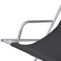 vidaXL Tumbonas reclinables 2 unidades acero negro vidaXL Tumbonas reclinables 2 unidades acero negro