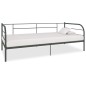 vidaXL Estructura de cama de metal gris 90x200 cm