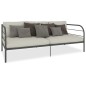 vidaXL Estructura de cama de metal gris 90x200 cm