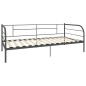 vidaXL Estructura de cama de metal gris 90x200 cm