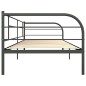 vidaXL Estructura de cama de metal gris 90x200 cm
