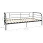 vidaXL Estructura de cama de metal gris 90x200 cm