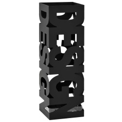 vidaXL Paragúero diseño Design acero negro 