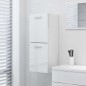 vidaXL Armario de baño madera contrachapada blanco brillo 30x30x80 cm