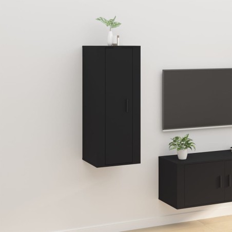 vidaXL Mueble para TV de pared negro 40x34,5x100 cm