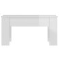 vidaXL Mesa de centro madera contrachapada blanco brillo 101x49x52 cm vidaXL Mesa de centro madera contrachapada blanco brillo 101x49x52 cm