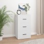 vidaXL Aparador de madera contrachapada blanco 40x33x70 cm