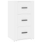 vidaXL Aparador de madera contrachapada blanco 40x33x70 cm