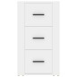 vidaXL Aparador de madera contrachapada blanco 40x33x70 cm