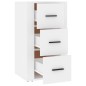 vidaXL Aparador de madera contrachapada blanco 40x33x70 cm
