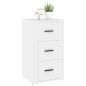 vidaXL Aparador de madera contrachapada blanco 40x33x70 cm