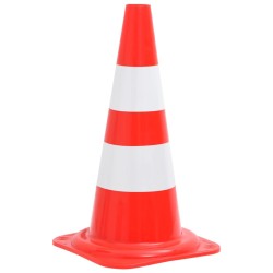 vidaXL Conos de tráfico reflectantes 20 unidades rojo y blanco 50 cm