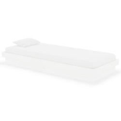 vidaXL Estructura de cama individual madera maciza blanca 75x190 cm