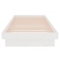 vidaXL Estructura de cama individual madera maciza blanca 75x190 cm vidaXL Estructura de cama individual madera maciza blanca 75x190 cm