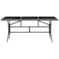 vidaXL Mesa de jardín ratán sintético gris 170x80x74 cm vidaXL Mesa de jardín ratán sintético gris 170x80x74 cm