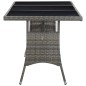 vidaXL Mesa de jardín ratán sintético gris 170x80x74 cm vidaXL Mesa de jardín ratán sintético gris 170x80x74 cm