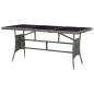 vidaXL Mesa de jardín ratán sintético gris 170x80x74 cm vidaXL Mesa de jardín ratán sintético gris 170x80x74 cm