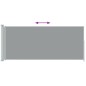 vidaXL Toldo lateral retráctil para patio gris 200x500 cm vidaXL Toldo lateral retráctil para patio gris 200x500 cm