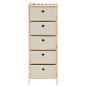 vidaXL Estantería de almacenaje 5 cestas de tela madera de cedro beige vidaXL Estantería de almacenaje 5 cestas de tela madera de cedro beige