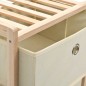 vidaXL Estantería de almacenaje 5 cestas de tela madera de cedro beige vidaXL Estantería de almacenaje 5 cestas de tela madera de cedro beige