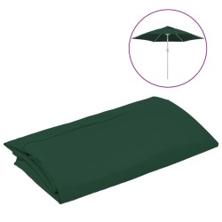 vidaXL Tela de repuesto para sombrilla verde 300 cm