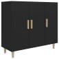 vidaXL Aparador de madera de ingeniería negro 90x34x80 cm vidaXL Aparador de madera de ingeniería negro 90x34x80 cm