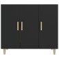 vidaXL Aparador de madera de ingeniería negro 90x34x80 cm vidaXL Aparador de madera de ingeniería negro 90x34x80 cm