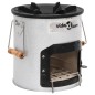 vidaXL Hornillo de leña para camping acero plateado 45x25x26 cm vidaXL Hornillo de leña para camping acero plateado 45x25x26 cm