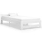 vidaXL Estructura de cama de madera maciza de pino blanco 100x200 cm vidaXL Estructura de cama de madera maciza de pino blanco 100x200 cm