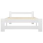 vidaXL Estructura de cama de madera maciza de pino blanco 100x200 cm vidaXL Estructura de cama de madera maciza de pino blanco 100x200 cm