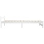 vidaXL Estructura de cama de madera maciza de pino blanco 100x200 cm vidaXL Estructura de cama de madera maciza de pino blanco 100x200 cm