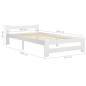 vidaXL Estructura de cama de madera maciza de pino blanco 100x200 cm vidaXL Estructura de cama de madera maciza de pino blanco 100x200 cm