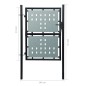 vidaXL Puerta de valla de jardín negra 100x200 cm vidaXL Puerta de valla de jardín negra 100x200 cm