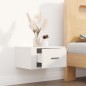 vidaXL Mesita de noche de pared blanco 50x36x25 cm vidaXL Mesita de noche de pared blanco 50x36x25 cm