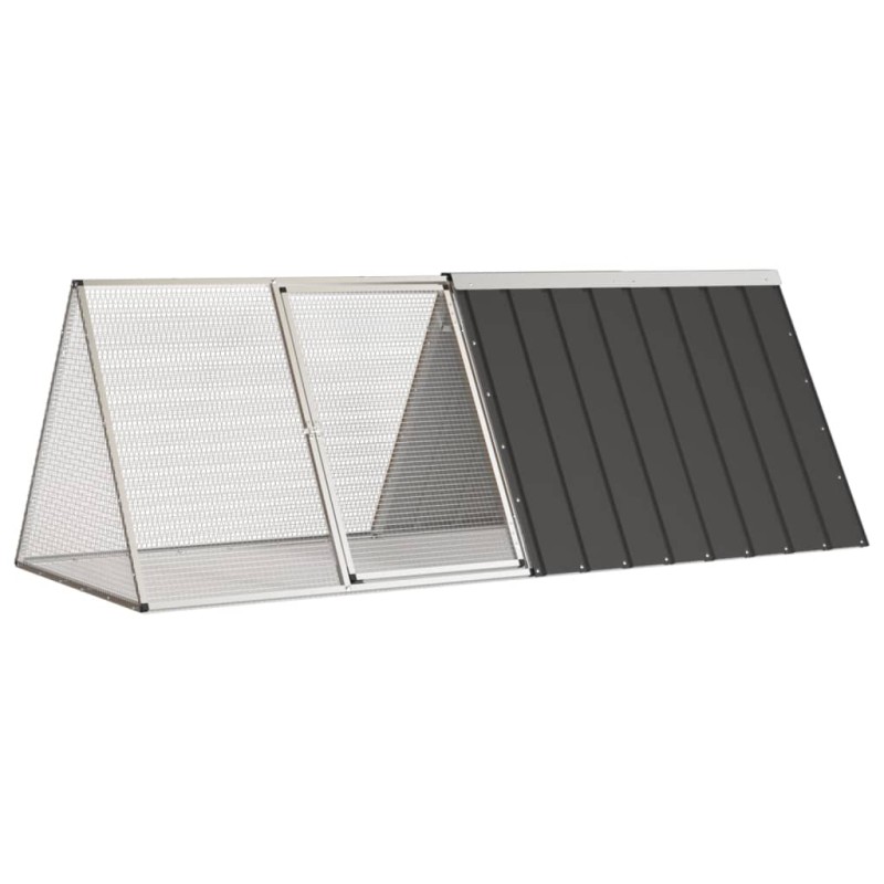 vidaXL Jaula de conejos acero galvanizado antracita 201,5x80,5x71 cm vidaXL Jaula de conejos acero galvanizado antracita 201,5x80,5x71 cm