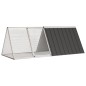 vidaXL Jaula de conejos acero galvanizado antracita 201,5x80,5x71 cm vidaXL Jaula de conejos acero galvanizado antracita 201,5x80,5x71 cm