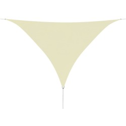 vidaXL Toldo de vela triangular tela Oxford color crema 3,6x3,6x3,6 m 
