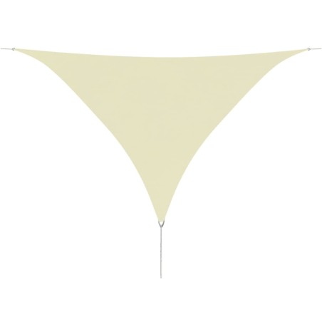 vidaXL Toldo de vela triangular tela Oxford color crema 3,6x3,6x3,6 m 