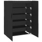 vidaXL Armario zapatero de tela negro 60x28x90 cm vidaXL Armario zapatero de tela negro 60x28x90 cm
