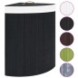 vidaXL Cesto para la ropa sucia de esquina bambú negro 60 L vidaXL Cesto para la ropa sucia de esquina bambú negro 60 L